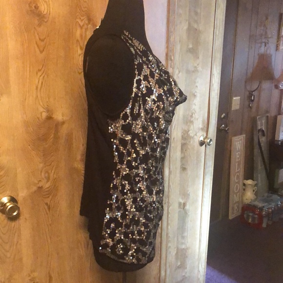 Pretty Silver Sequin Michael Kors Blouse - Picture 4 of 13